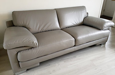 cream 2 seater leather sofa recovery